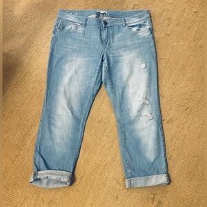 CAbi light denim Distressed Jeans